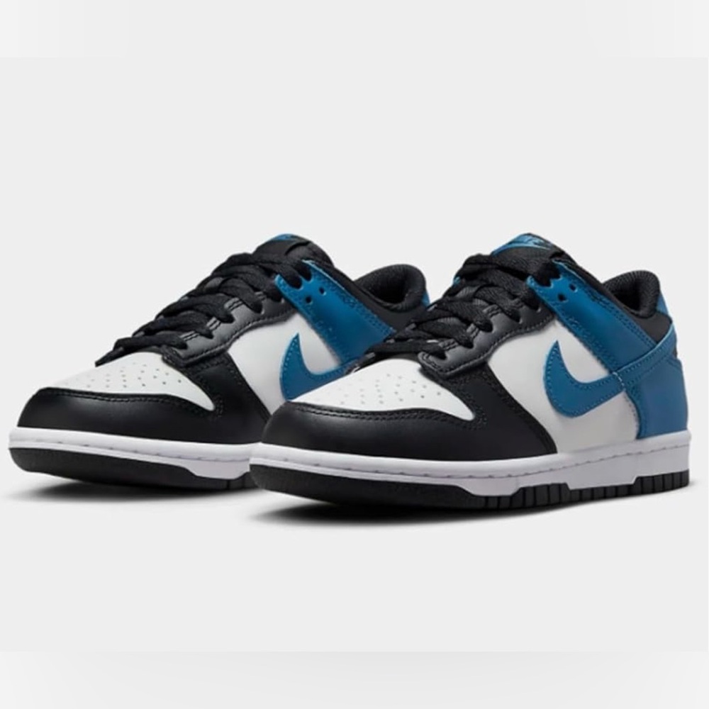 Nike Black and White Athletic Shoes with Blue Highlights